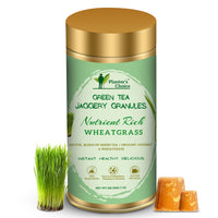 Wheatgrass Green Tea Jaggery Granules, 200GMS