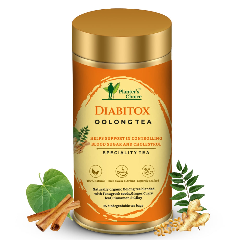 Diabitox-Oolong Tea blend with 5 Herbs and Spices,25 Tea Bags, 50 GMS
