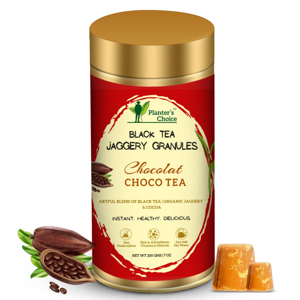 Chocolate Black Tea Jaggery Granules, 200 GMS