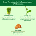 Wheatgrass Green Tea Jaggery Granules, 200GMS