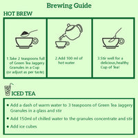 Wheatgrass Green Tea Jaggery Granules, 200GMS